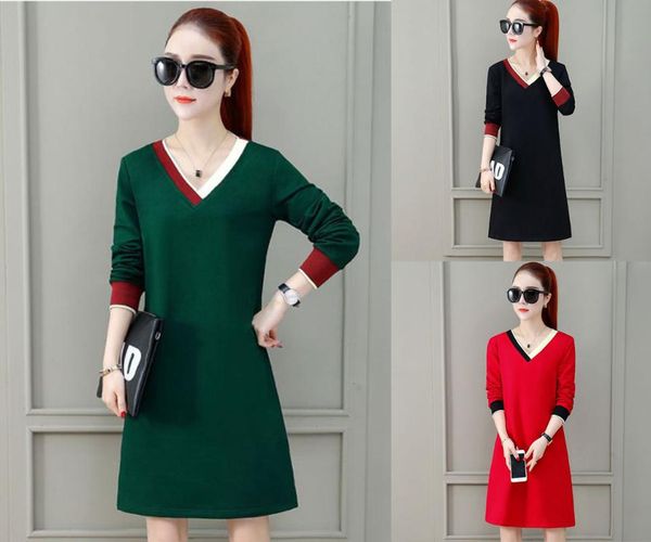 casual dresses women v neck dress long sleeves midi loose plus size patchwork for fashion korean style, Black;gray
casual dresses women v neck dress long sleeves midi loose plus size patchwork for fashion korean style, Black;gray