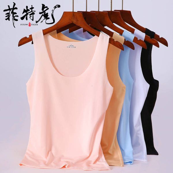 summer women's traceless ice silk vest with underlay body underwear student girl's korean slim suspender, Black;white
summer women's traceless ice silk vest with underlay body underwear student girl's korean slim suspender, Black;white