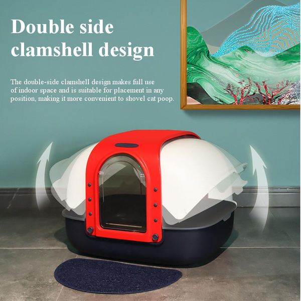 other cat supplies pet toilet bedpan double clamshell litter box plastic sand fully enclosed dog clean cleanning
other cat supplies pet toilet bedpan double clamshell litter box plastic sand fully enclosed dog clean cleanning