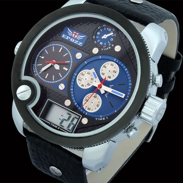 wristwatches epozz ninja series big face large dial three time display watch men male clock leather relogio masculino 2305, Slivery;brown
wristwatches epozz ninja series big face large dial three time display watch men male clock leather relogio masculino 2305, Slivery;brown