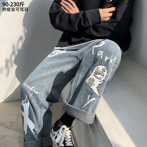 men's jeans fashion overweight man plus-sized plus size loose casual straight trousers summer pants male cartoon graffiti, Blue
men's jeans fashion overweight man plus-sized plus size loose casual straight trousers summer pants male cartoon graffiti, Blue