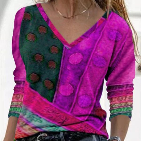 women's t-shirt vintage t-shirts women fashion streetwear v-neck patchwork printed summer clothes loose graphic, White
women's t-shirt vintage t-shirts women fashion streetwear v-neck patchwork printed summer clothes loose graphic, White
