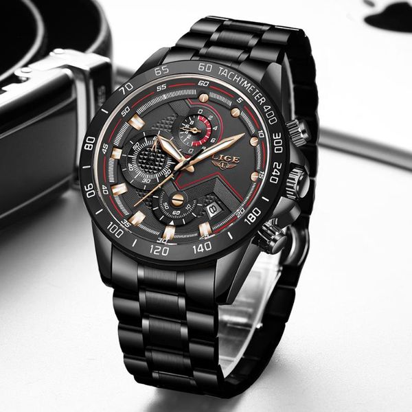 wristwatches lige mens watches stainless steel chronograph waterproof date quartz watch men business classic male clock relogio masculino+bo, Slivery;brown
wristwatches lige mens watches stainless steel chronograph waterproof date quartz watch men business classic male clock relogio masculino+bo, Slivery;brown