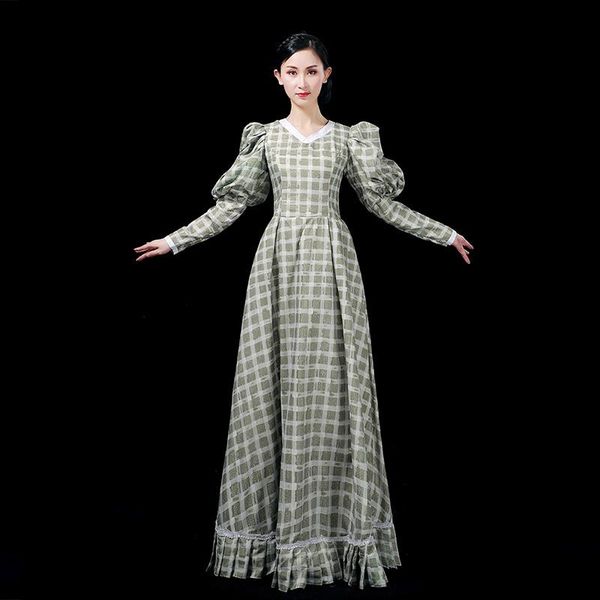 casual dresses plaid victorian gothic maid dickens fair civil war frock dress steampunk theater costume, Black;gray
casual dresses plaid victorian gothic maid dickens fair civil war frock dress steampunk theater costume, Black;gray