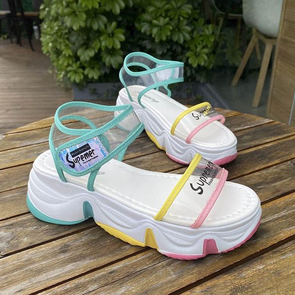fashion beach women's shoes rainbow girl student sponge cake ins catwalk dad sports ice cool women sandals, Black
fashion beach women's shoes rainbow girl student sponge cake ins catwalk dad sports ice cool women sandals, Black