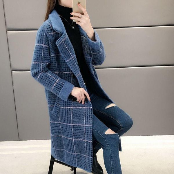 women's knits & tees women 2021 autumn winter imitation mink velvet jackets female long loose cardigan coats ladies warm plaid overcoat, White
women's knits & tees women 2021 autumn winter imitation mink velvet jackets female long loose cardigan coats ladies warm plaid overcoat, White