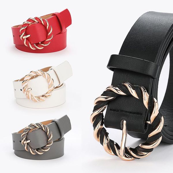 belts twist buckle fashion women's belt retro round shape twining pin decorative jeans dress designer female, Black;brown
belts twist buckle fashion women's belt retro round shape twining pin decorative jeans dress designer female, Black;brown