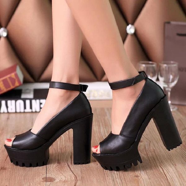 dress shoes 2021 summer fish mouth sandals thick with high-heeled large size women's fashion, Black
dress shoes 2021 summer fish mouth sandals thick with high-heeled large size women's fashion, Black