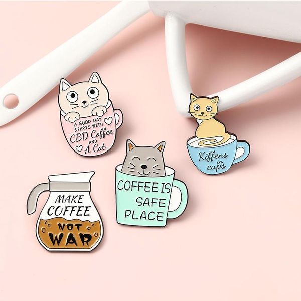 pins, brooches cat coffee cup alloy brooch bag clothes backpack lapel enamel pin badges cartoon jewelry gift for friend women accessories, Gray
pins, brooches cat coffee cup alloy brooch bag clothes backpack lapel enamel pin badges cartoon jewelry gift for friend women accessories, Gray