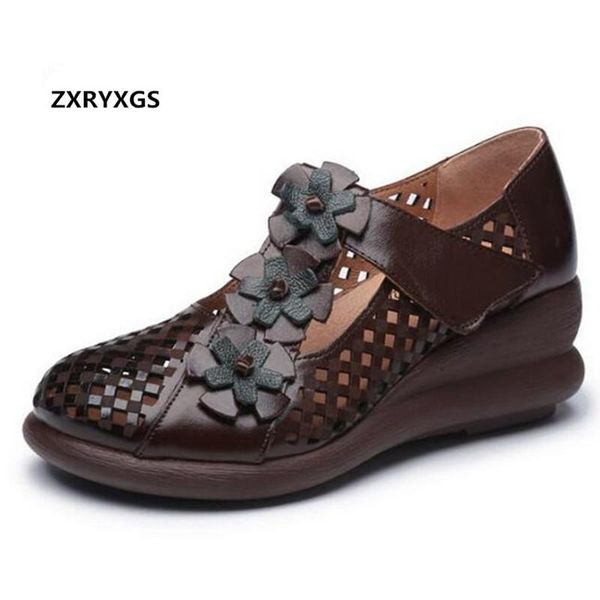 dress shoes national wind summer women sandals fashion 2021 flower hollow real leather soft comfort wedges, Black
dress shoes national wind summer women sandals fashion 2021 flower hollow real leather soft comfort wedges, Black