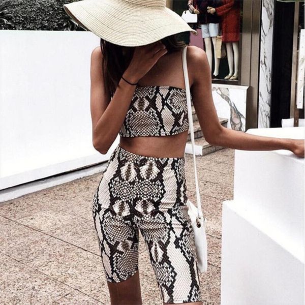 summer casual fashion snakeskin womens tracksuits tube shorts bodycon two piece set outfits short sport jumpsuit sets, Gray
summer casual fashion snakeskin womens tracksuits tube shorts bodycon two piece set outfits short sport jumpsuit sets, Gray