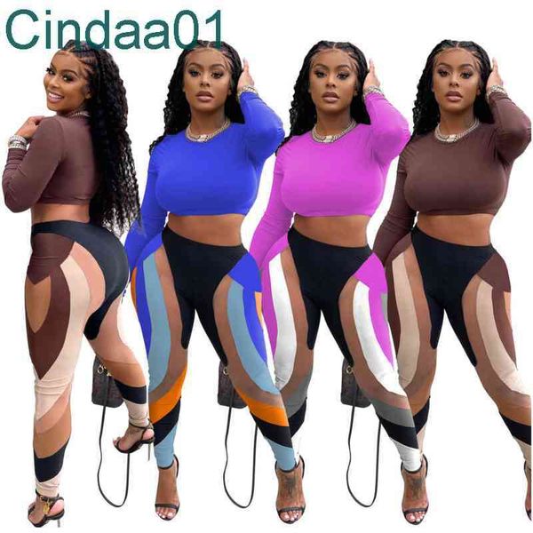 women tracksuits two pieces set designer slim pattern printed round neck long sleeve t shirt leggings ladies sportwear 3 colours, Gray
women tracksuits two pieces set designer slim pattern printed round neck long sleeve t shirt leggings ladies sportwear 3 colours, Gray