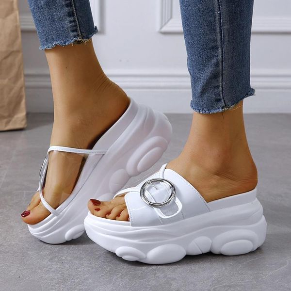 slippers 34-41 big size shoes for women 9cm/3.5 inch height wedge fashion woman flat platform thick bottom summer efn9, Black
slippers 34-41 big size shoes for women 9cm/3.5 inch height wedge fashion woman flat platform thick bottom summer efn9, Black