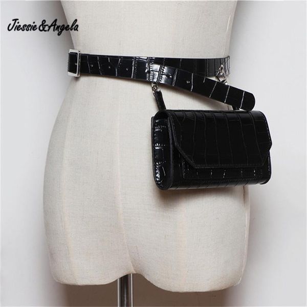 jiessie&a women waist bag pu leather fanny pack shoulder pouch bags female serpentine black with chain belt
jiessie&a women waist bag pu leather fanny pack shoulder pouch bags female serpentine black with chain belt