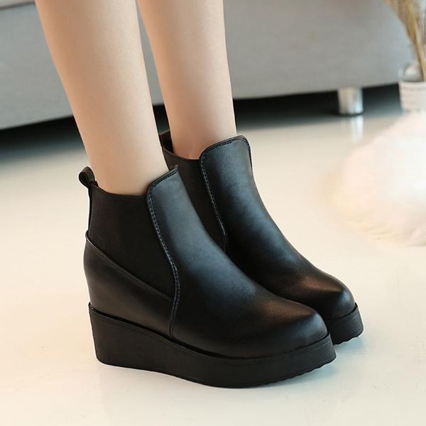 boots women women's thick bottomed increasing booties single high-heeled pointed shoes #yb40, Black
boots women women's thick bottomed increasing booties single high-heeled pointed shoes #yb40, Black