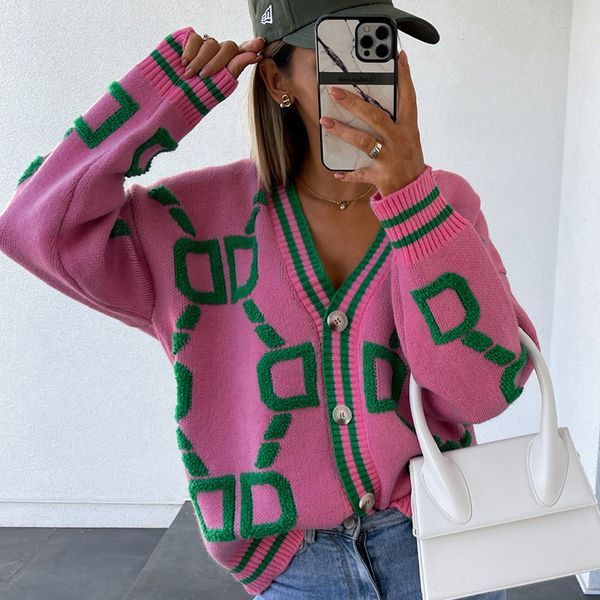 women cardigan winter loose v neck knitted sweater female fashion single breasted knitwear casual long sleeve letter cardigan, White;black
women cardigan winter loose v neck knitted sweater female fashion single breasted knitwear casual long sleeve letter cardigan, White;black