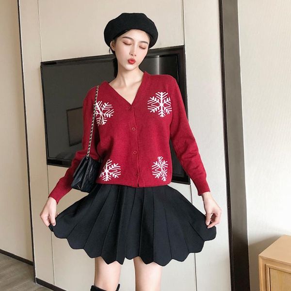 women's sweaters autumn winter fashion brands clothing v-neck knitted snowflake woman red cardigans vestidos femininos, White;black
women's sweaters autumn winter fashion brands clothing v-neck knitted snowflake woman red cardigans vestidos femininos, White;black