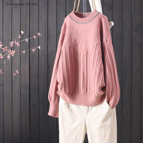 women's sweaters look for literature and art versatile loose t-neck solid sweater autumn winter long sleeve knitwear, White;black
women's sweaters look for literature and art versatile loose t-neck solid sweater autumn winter long sleeve knitwear, White;black