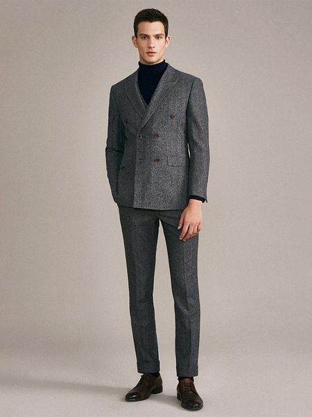 men's suits & blazers 43% wool mens set double breasted grey 2021 autumn winter warm business man wedding groom wear clothing plus size, White;black
men's suits & blazers 43% wool mens set double breasted grey 2021 autumn winter warm business man wedding groom wear clothing plus size, White;black
