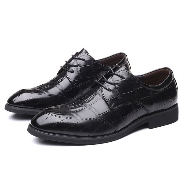 dress shoes crocodile pattern full grain leather men lace-up business flats luxurys cow career z340, Black
dress shoes crocodile pattern full grain leather men lace-up business flats luxurys cow career z340, Black