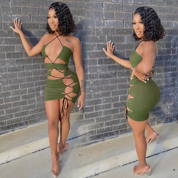 cross lace up women dresses hollow out skinny mini y2k clothes for halter neck backless slim fit night club party, Black;gray
cross lace up women dresses hollow out skinny mini y2k clothes for halter neck backless slim fit night club party, Black;gray
