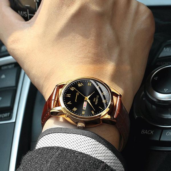 wristwatches relojes hombre jlanda watch men luxury mens quartz wristwatch business watches leather strap luminous waterproof date clock 662, Slivery;brown
wristwatches relojes hombre jlanda watch men luxury mens quartz wristwatch business watches leather strap luminous waterproof date clock 662, Slivery;brown