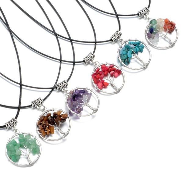 colors natural stone beads silver plated 30mm mini tree of life pendant necklace jewelry with black leather chain dz1723a-f necklaces
colors natural stone beads silver plated 30mm mini tree of life pendant necklace jewelry with black leather chain dz1723a-f necklaces