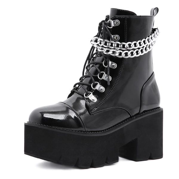 boots winter buckle ankel women chain platform wedges high heels pu botas mujer plus size, Black
boots winter buckle ankel women chain platform wedges high heels pu botas mujer plus size, Black
