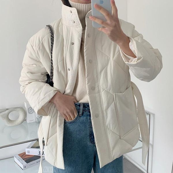 women's down & parkas winter thick cotton padded coats women single-breasted zippers lace-up female stand collar jackets sashes coat, Black
women's down & parkas winter thick cotton padded coats women single-breasted zippers lace-up female stand collar jackets sashes coat, Black