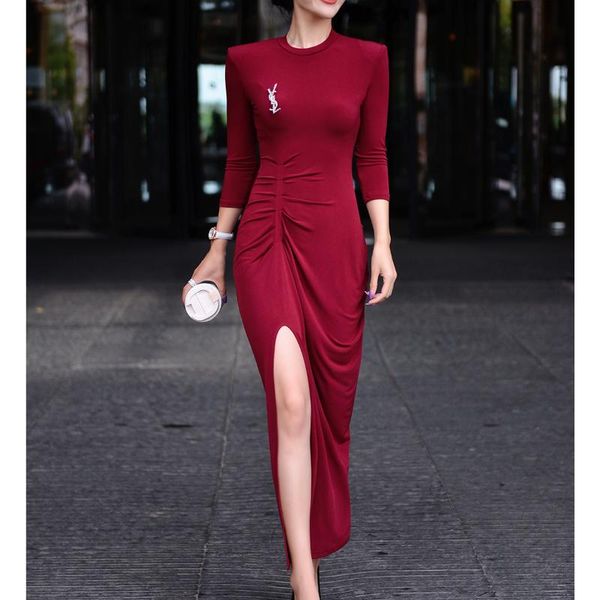 casual dresses elegant hip wrap elastic thin high fork fashion foreign style seven sleeve dress french early autumn, Black;gray
casual dresses elegant hip wrap elastic thin high fork fashion foreign style seven sleeve dress french early autumn, Black;gray