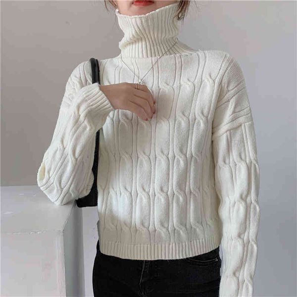 comelautumn winter outwear vintage turtleneck twist sweater women short elegant long sleeve knitted sweaters 210515, White;black
comelautumn winter outwear vintage turtleneck twist sweater women short elegant long sleeve knitted sweaters 210515, White;black