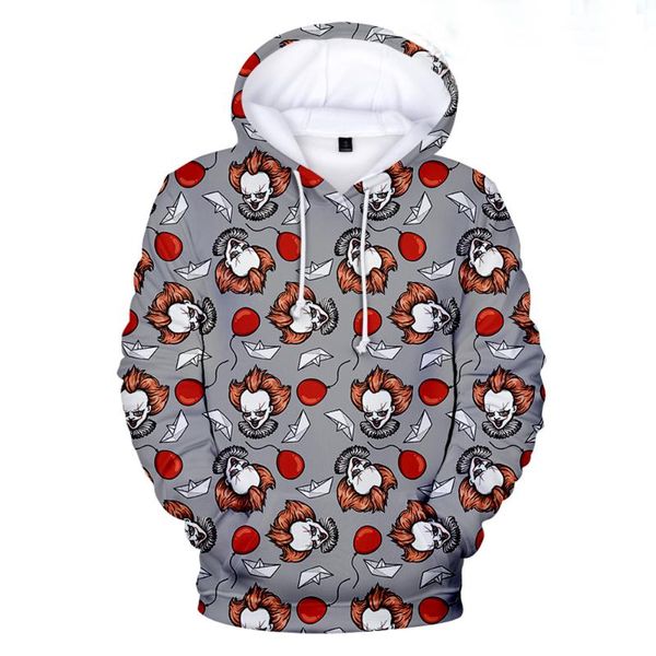 men's hoodies & sweatshirts fashion the pennywise it clown stephen king's hoodie men/women horror movie boys/ halloween longsleeve, Black
men's hoodies & sweatshirts fashion the pennywise it clown stephen king's hoodie men/women horror movie boys/ halloween longsleeve, Black