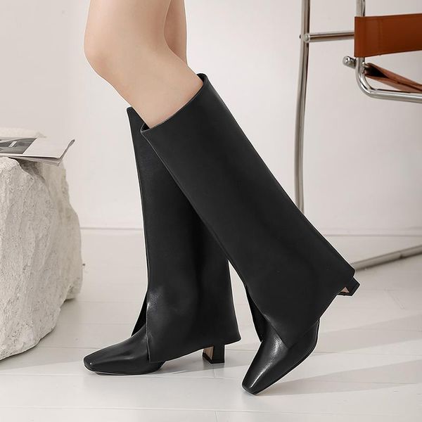 boots ins women knee high full cow leather warm thick heels motorcycle punk shoes woman, Black
boots ins women knee high full cow leather warm thick heels motorcycle punk shoes woman, Black
