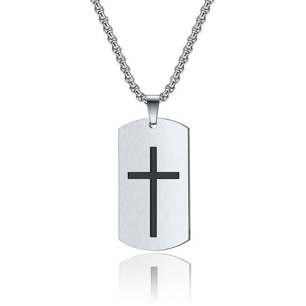 pendant necklaces european and american simple retro domineering trend stainless steel crusader couple necklace, Silver
pendant necklaces european and american simple retro domineering trend stainless steel crusader couple necklace, Silver