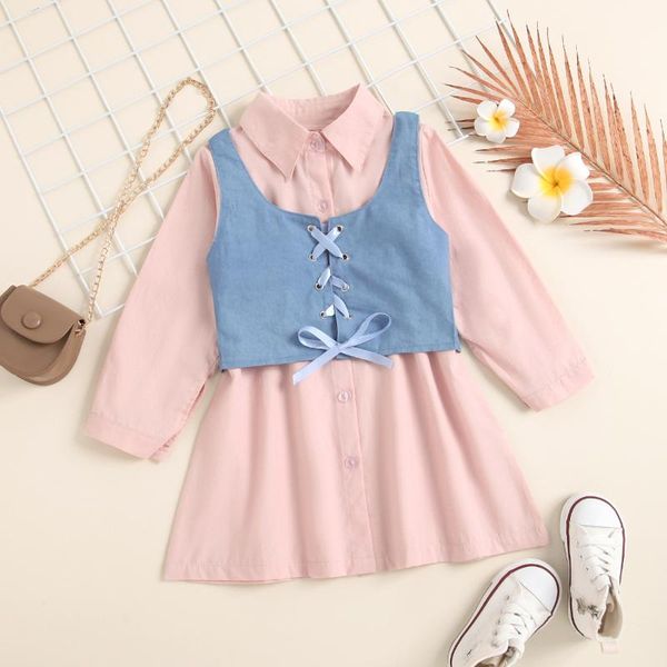 girl's dresses 0-5y fashion kids autumn solid dress+denim vest 2pcs long sleeve single breasted a-line dress, Red;yellow
girl's dresses 0-5y fashion kids autumn solid dress+denim vest 2pcs long sleeve single breasted a-line dress, Red;yellow