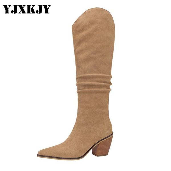 boots yjxkjy natural frosted cowhide leather fold design women's knee high ladies thick heel knight casual warm shoes, Black
boots yjxkjy natural frosted cowhide leather fold design women's knee high ladies thick heel knight casual warm shoes, Black