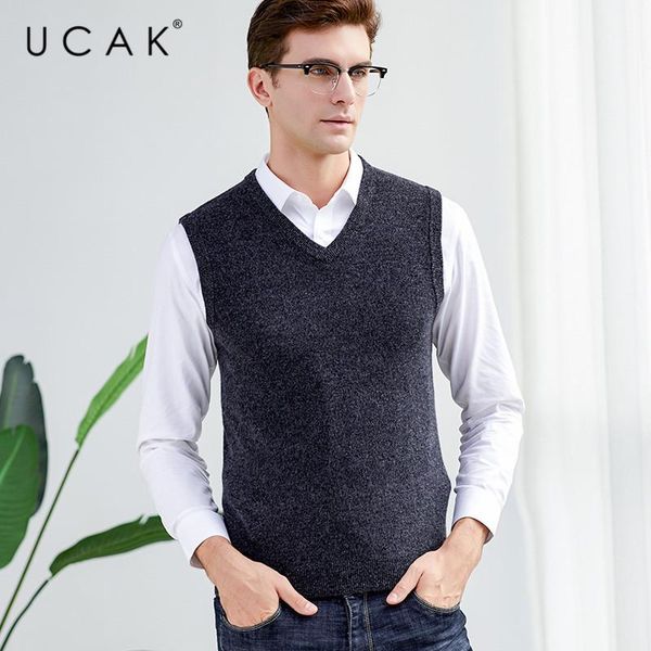 men's vests ucak brand solid pure merino wool nine colors sweater 2021 autumn winter casual pull homme streetwear sweaters u3121, Black;white
men's vests ucak brand solid pure merino wool nine colors sweater 2021 autumn winter casual pull homme streetwear sweaters u3121, Black;white