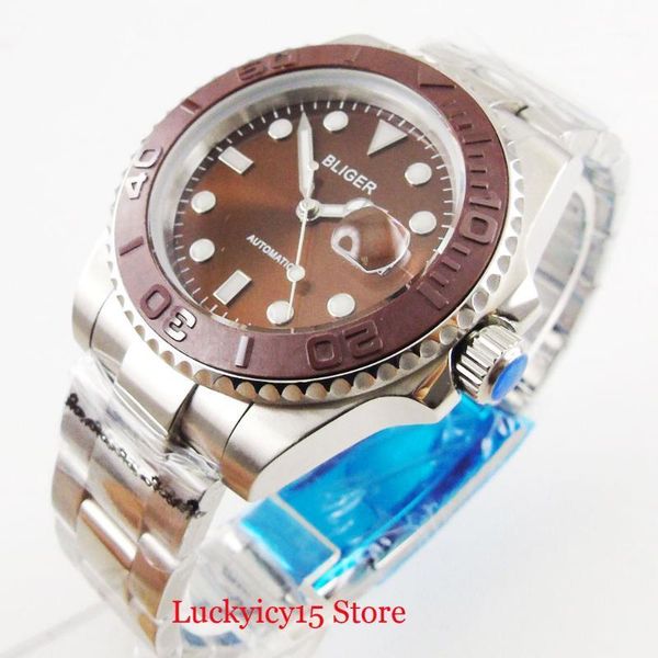 coffee stainless steel mechanical watch men miyota movement brushed bezel date function sapphire glass 40mm wristwatches, Slivery;brown
coffee stainless steel mechanical watch men miyota movement brushed bezel date function sapphire glass 40mm wristwatches, Slivery;brown