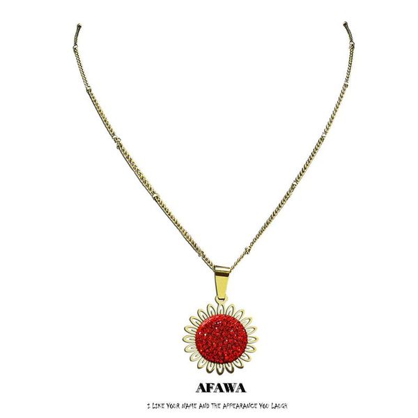pendant necklaces stainless steel red crystal sun flower charm kid women gold color small chain jewelry girasol n4905s01, Silver
pendant necklaces stainless steel red crystal sun flower charm kid women gold color small chain jewelry girasol n4905s01, Silver