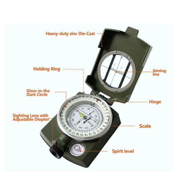 military compass af-4580 night luminous positioning liquid calibration lensatic waterproof outdoor survival gadgets
military compass af-4580 night luminous positioning liquid calibration lensatic waterproof outdoor survival gadgets