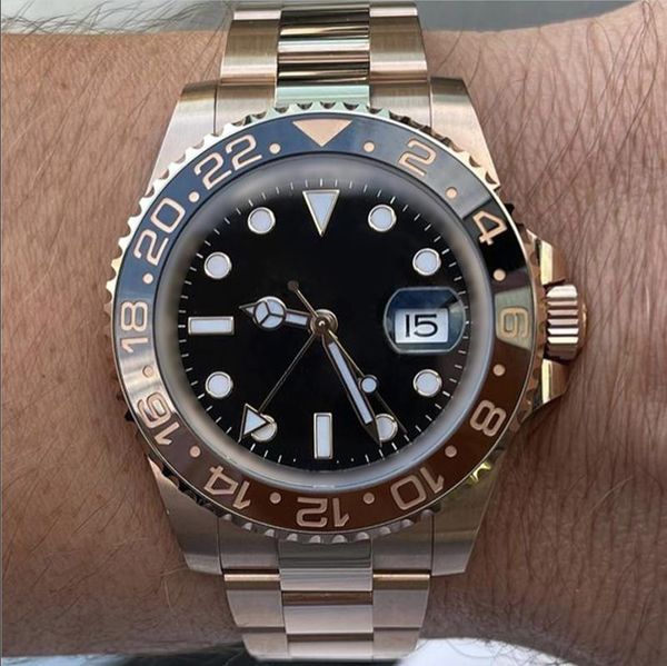 high-quality men's automatic watch most fashionable ceramic bezel rotates at will the trend comes with a luminous dial 2813 movement me, Slivery;brown
high-quality men's automatic watch most fashionable ceramic bezel rotates at will the trend comes with a luminous dial 2813 movement me, Slivery;brown