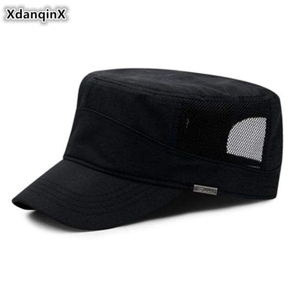 xdanqinx summer breathable cool mesh cap men flat army military hat ventilated sports caps adjustable size tongue wide brim hats, Blue;gray
xdanqinx summer breathable cool mesh cap men flat army military hat ventilated sports caps adjustable size tongue wide brim hats, Blue;gray