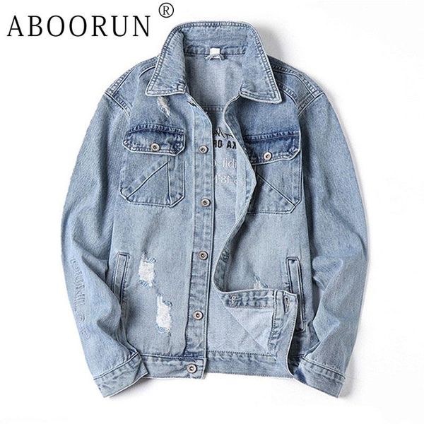 men's front pockets ripped denim jackets letters embroidery slim casual coat streetwear, Black;brown
men's front pockets ripped denim jackets letters embroidery slim casual coat streetwear, Black;brown