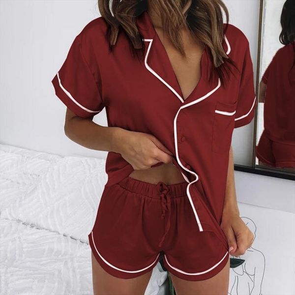 2 piece faux silk women sleepwear satin pajama set shorts pyjamas christmas pijama mujer home suit sleep loungewear pjs, Black;red
2 piece faux silk women sleepwear satin pajama set shorts pyjamas christmas pijama mujer home suit sleep loungewear pjs, Black;red