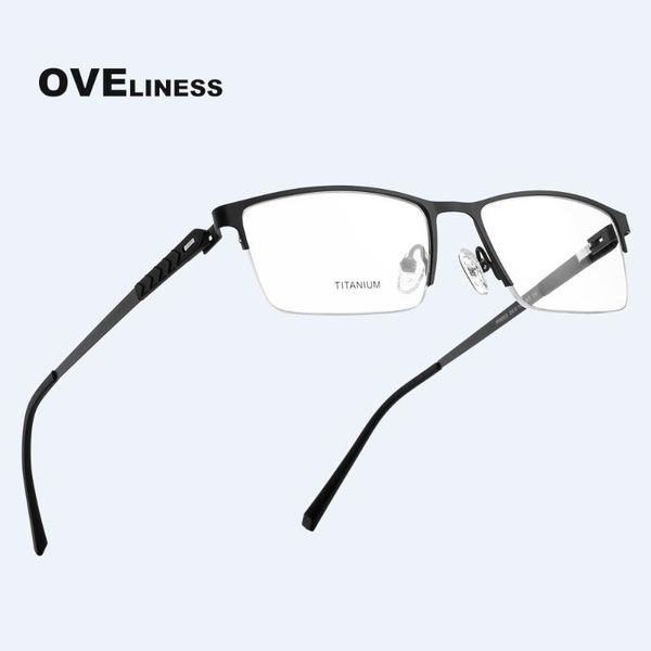 fashion sunglasses frames square glasses frame men myopia optical men's eyeglasses 2021 prescription titanium alloy half eyewear, Black
fashion sunglasses frames square glasses frame men myopia optical men's eyeglasses 2021 prescription titanium alloy half eyewear, Black