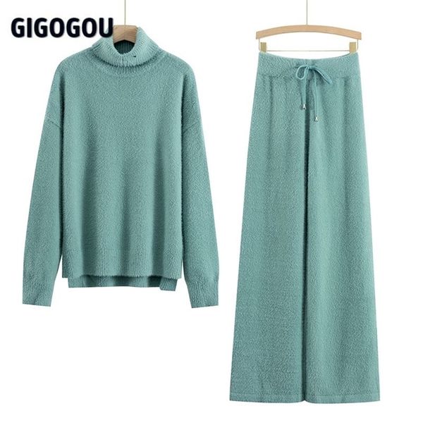 gigogou luxury cashmere minsk women wide leg pant suits thick warm women turtleneck sweater tracksuits 2/two piece sets clothing 211027, White
gigogou luxury cashmere minsk women wide leg pant suits thick warm women turtleneck sweater tracksuits 2/two piece sets clothing 211027, White