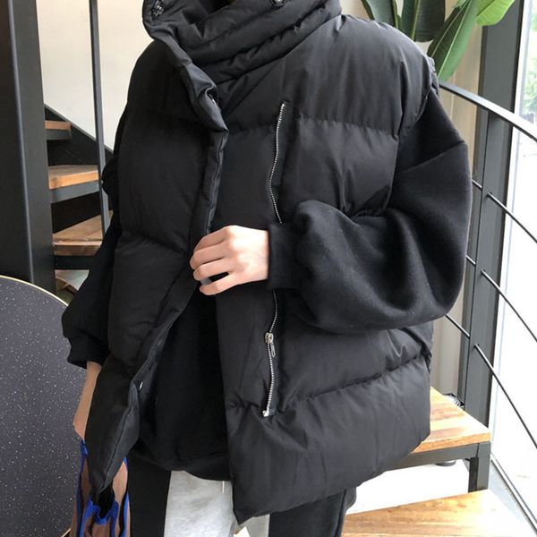 winter vest coat women ol cotton-padded solid thick warm jacket sleeveless loose bread clothes outwear parkas 210421, Black
winter vest coat women ol cotton-padded solid thick warm jacket sleeveless loose bread clothes outwear parkas 210421, Black
