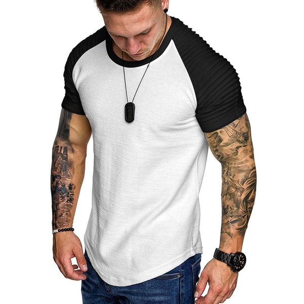 men's t-shirts short-sleeved patchwork t-shirt slim casual hip hop o neck sports wild, White;black
men's t-shirts short-sleeved patchwork t-shirt slim casual hip hop o neck sports wild, White;black
