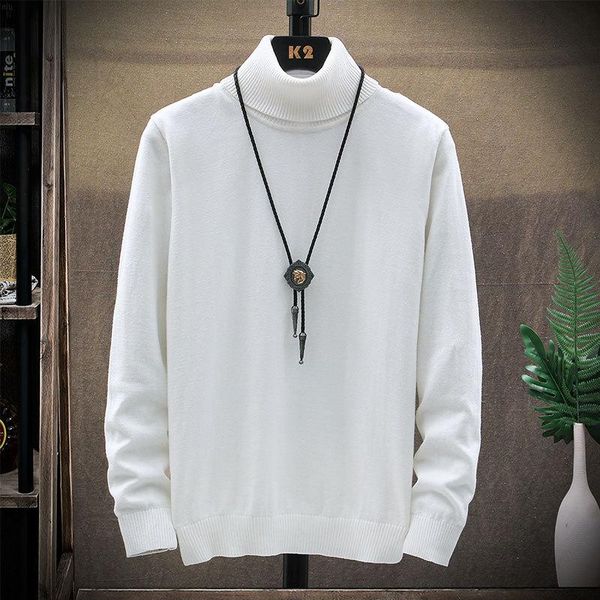 men's sweaters high neck sweater winter korean version slim fit youth warm and casual cold proof trend, White;black
men's sweaters high neck sweater winter korean version slim fit youth warm and casual cold proof trend, White;black