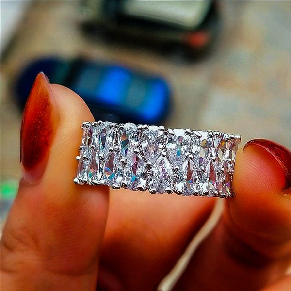 boho female big two rows drops diamond ring luxury 925 silver love engagement jewelry vintage wedding rings for women wholesale, Slivery;golden
boho female big two rows drops diamond ring luxury 925 silver love engagement jewelry vintage wedding rings for women wholesale, Slivery;golden